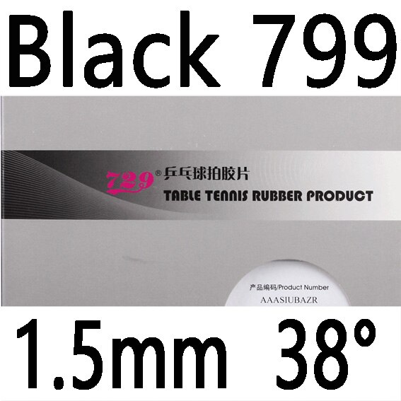 RITC 729 Provincial Xinzhuan series 755 799 802-40 804 837 Table Tennis Rubber with Sponge: Black 799 1.5 H38