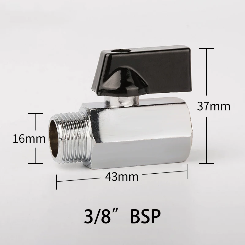 1/8" 1/4" 3/8" 1/2" Threaded Mini Brass Ball Valve BSP Male To Female Air Compressor Water Gas Oil Shut Off Valve: Red