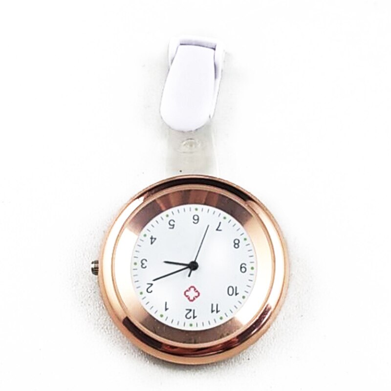 Nurse Watch Brooch Silicone Clip Infection Control Nurse Doctor Paramedic Brooch Fob Watch FS99: Gold