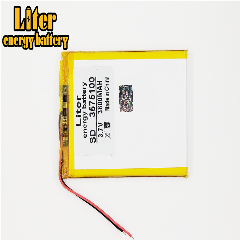 3800mAh tablette domestique 7 pouces 8 pouces 9 pouces 3575100 batterie au lithium polymère 3.7V intégrée