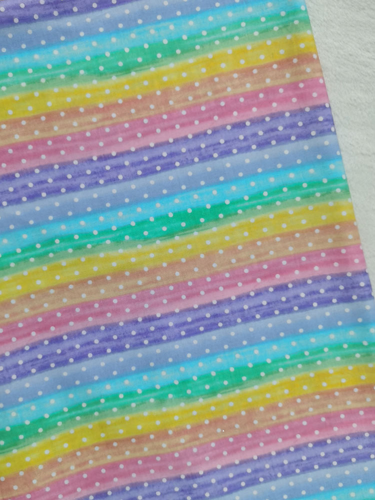 Verbazingwekkende Rainbow Katoen 7 Kleur Stip Polychrom Veelkleurige Strip Diy Naaien Kleding Tissue Telas Patchwork