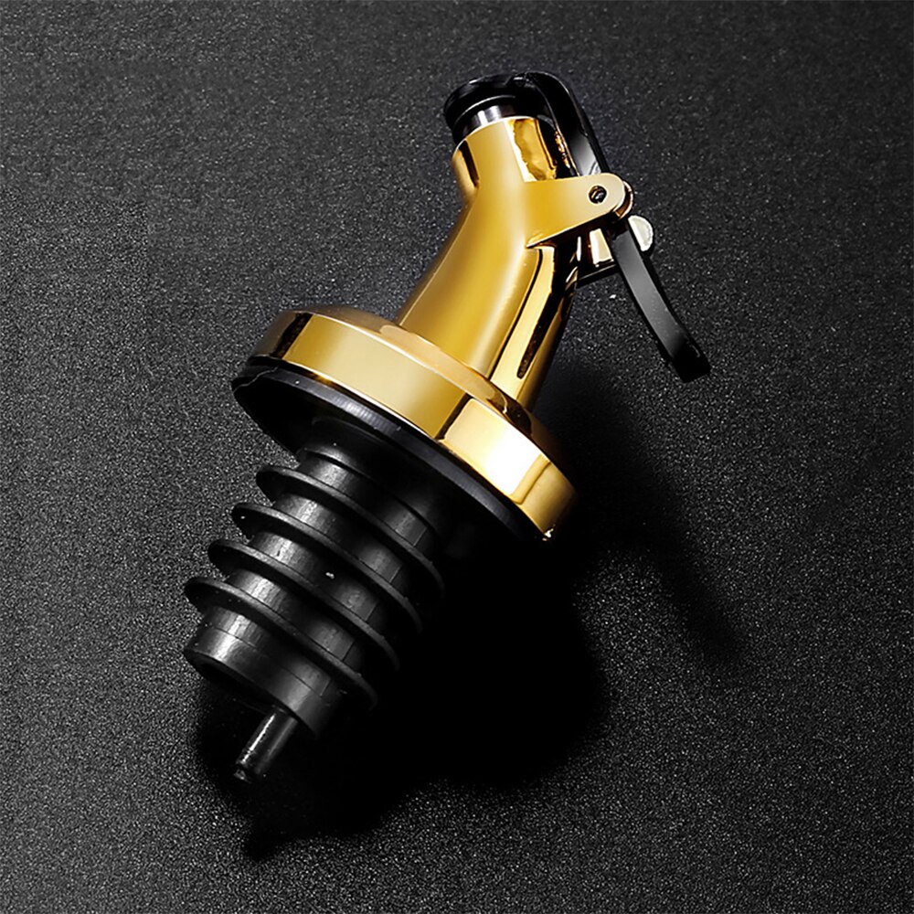 Olijfolie verstuiver azijn flessen kunnen afsluitdop afdichting lekvrij voedselveilige plastic spuitmond verstuiver drank dispenser keukengereedschap: 1pc goud