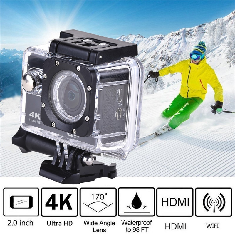 Outdoor Sports Camera Ultra HD 4K Wifi 16MP 2.0 Inch Action Camera 170D Wide Angle 30m Underwater waterproof Helmet Sport Camera