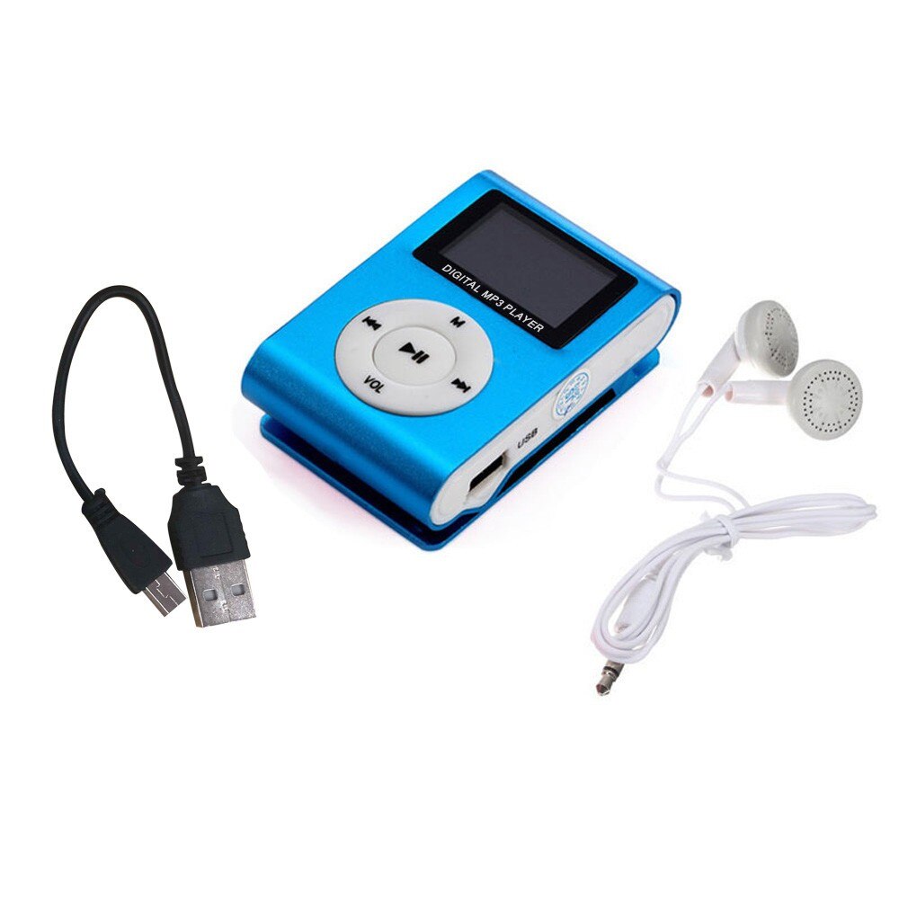 Mini USB Clip MP3 Player LCD Screen Support 32GB Micro SD TF Card Mini Mp3 Player Music Sports Walkman