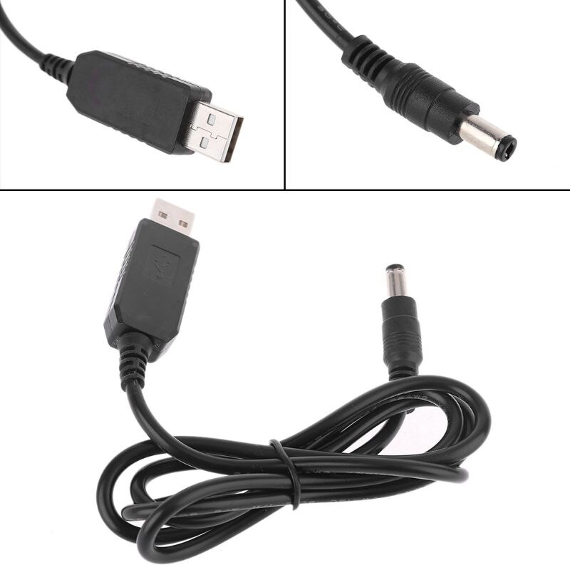 Cabo usb para dc 12v, 3.0 a, 5.5x2.1mm, cabo de impulsionador de energia para roteador, faixa led