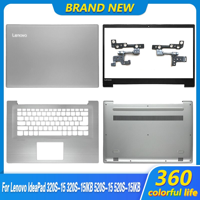 Funda trasera LCD para portátil, con bisagras y bisel frontal, reposamanos, para Lenovo IdeaPad 320S-15, 320S-15IKB, 520S-15, 520S-15IKB, nueva
