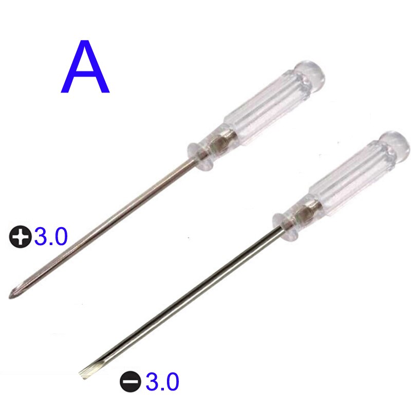 4pcs Mini 3.0 Micro Cross Phillips Flat Screwdriver For MobilePhone PC Repair Tool: A 2 Cross and 2 Flat