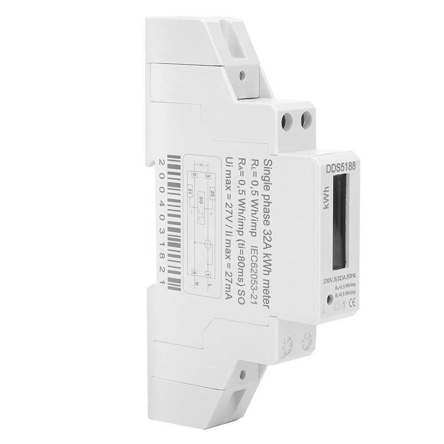 Watt Hour Meter Smart Miniature Single Phase Electricity Meter LCD Display DDS5188 230V Energy Meter