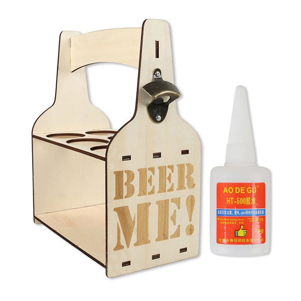 Beer Crate Bottle Carrier Cans Beer Wooden Storage Rack With Handle Bar Accessories Bottle Holder Display Shelf party supplies: B