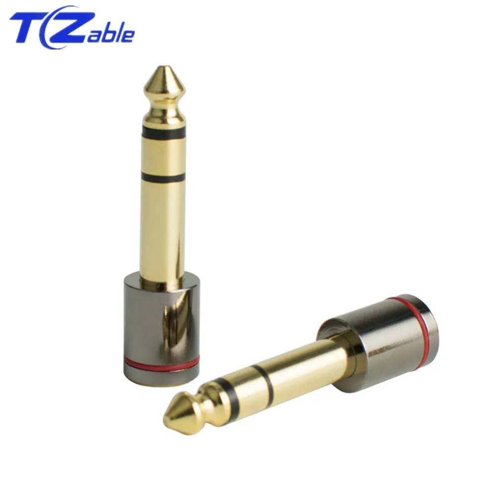 Jack per cuffie Hifi 6.35 adattatore Audio da 6.5mm maschio a 3.5mm femmina connettore Audio per microfono stereo placcato in oro: Fascio 1