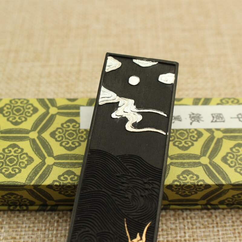 Tinta tradicional china sumi-e, palito de tinta sólida, tinta para caligrafía, pintura, Hui mo, pez de salto, color negro