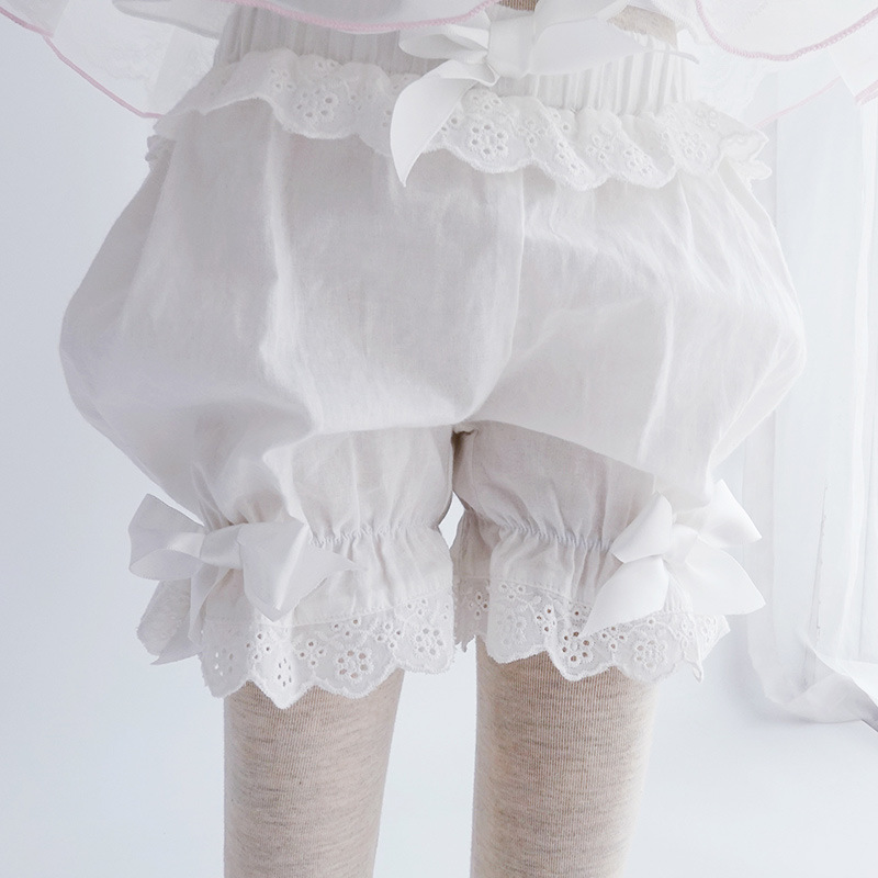 Pantaloncini estivi per ragazze mutandine di zucca bianche con vestito Lolita bambini ragazza leggings solidi pantaloni di sicurezza per bambini per 6 7 8 9 10 anni Gir
