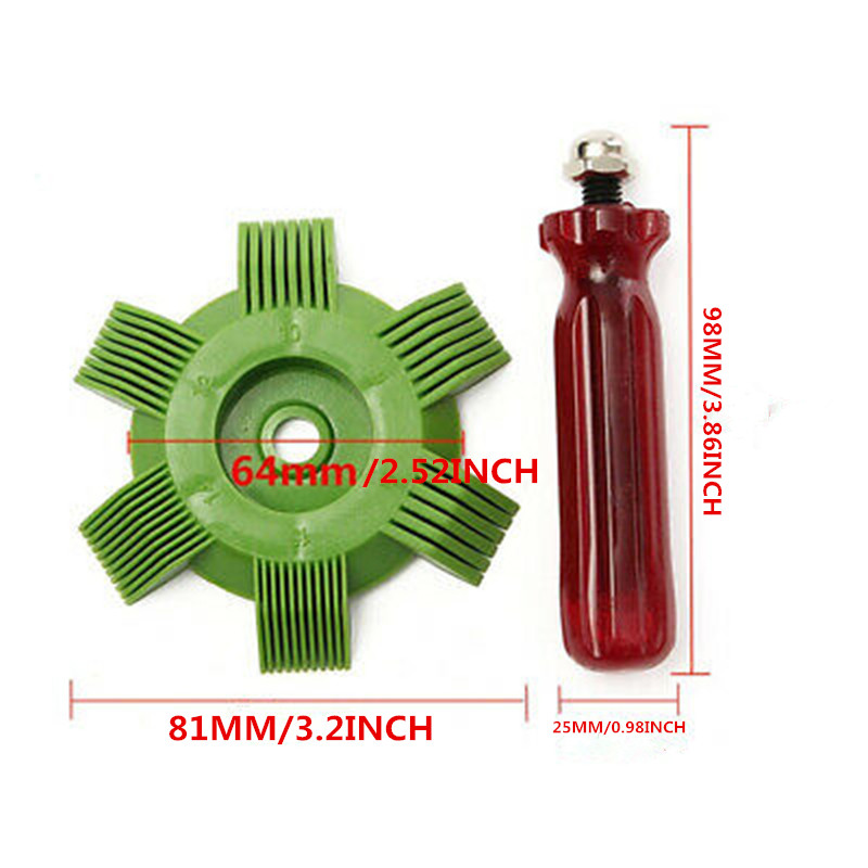 Pettine per riparazione pinna radiatore universale Condizionatore d'aria Pettine per condensatore di raffreddamento per auto Spazzola per pulizia AC Strumenti di riparazione del dispositivo di raffreddamento dell'evaporatore