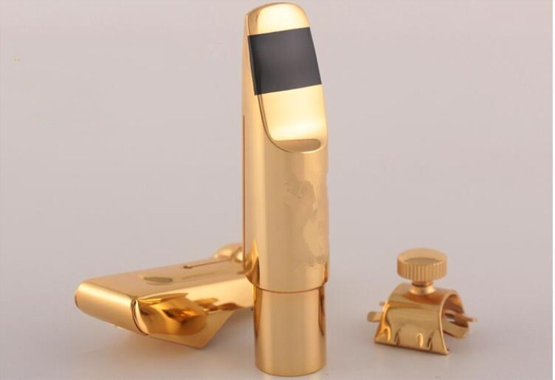 Metal mouthpiece alto saxophone / tenor saxophone / Soprano saxophone 5--9 number Gold-plated Free