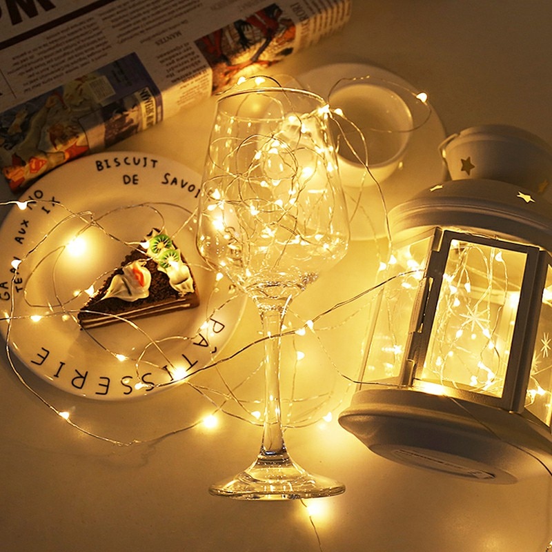 Guirlande LED String lights 1 M 2 M Koperdraad Kurk Wijnfles Home Kerstmis Wedding Party Decoratie DIY fairy light