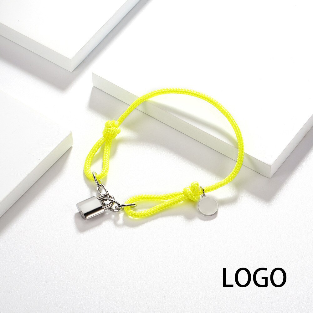 Boyulige Klassieke Mode Gevlochten Touw Armband Lock Populaire Element Paar Armbanden Voor Mannen En Vrouwen Charme Sieraden: Yellow