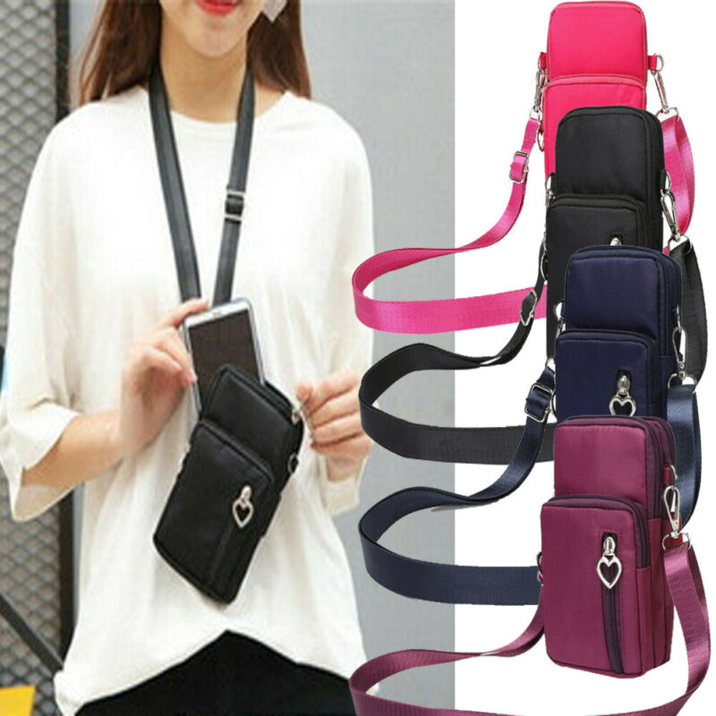 Style Women Cross body Mobile Phone Shoulder Bag Pouch Case Belt Purse Wallet