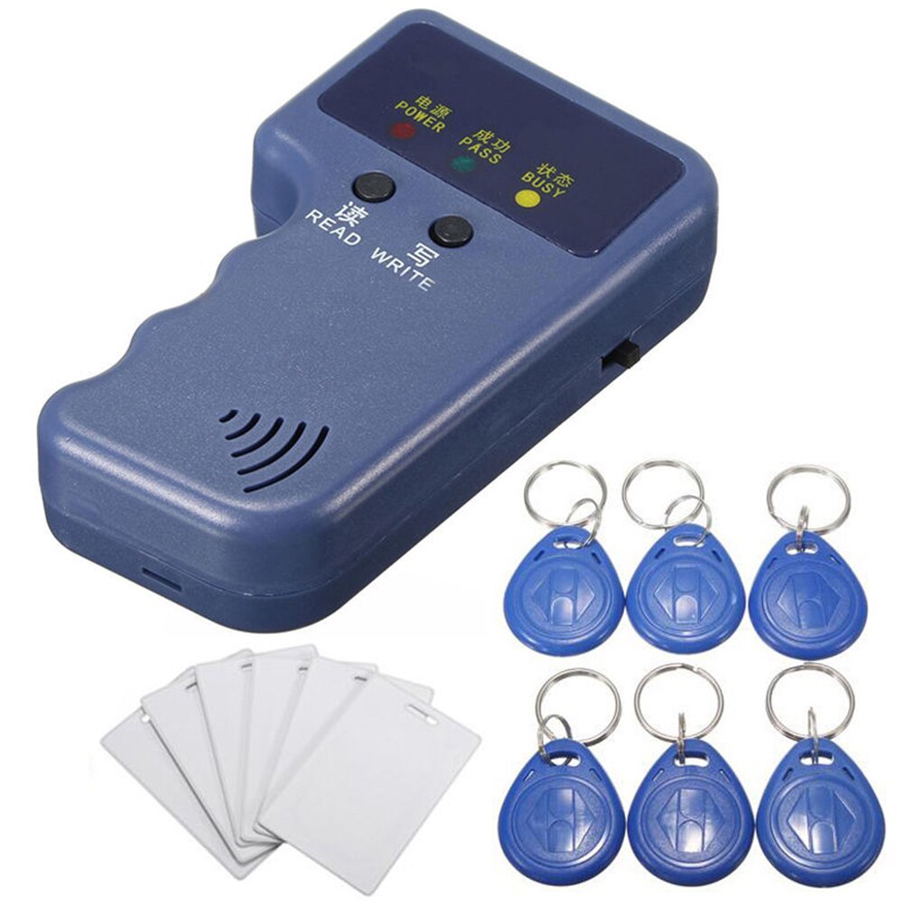 Handheld 125KHz RFID Copier Writer RFID Duplicator EM ID Copier + EM4305/T5577/CET5200 Rewritable Keyfobs