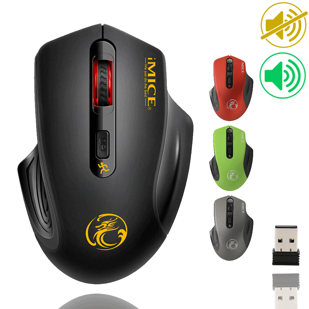 Wireless Mouse Silent Computer Mouse Wireless Ergonomic Mouse USB PC Mause Optical Mice Noiseless Button for PC Laptop Computer