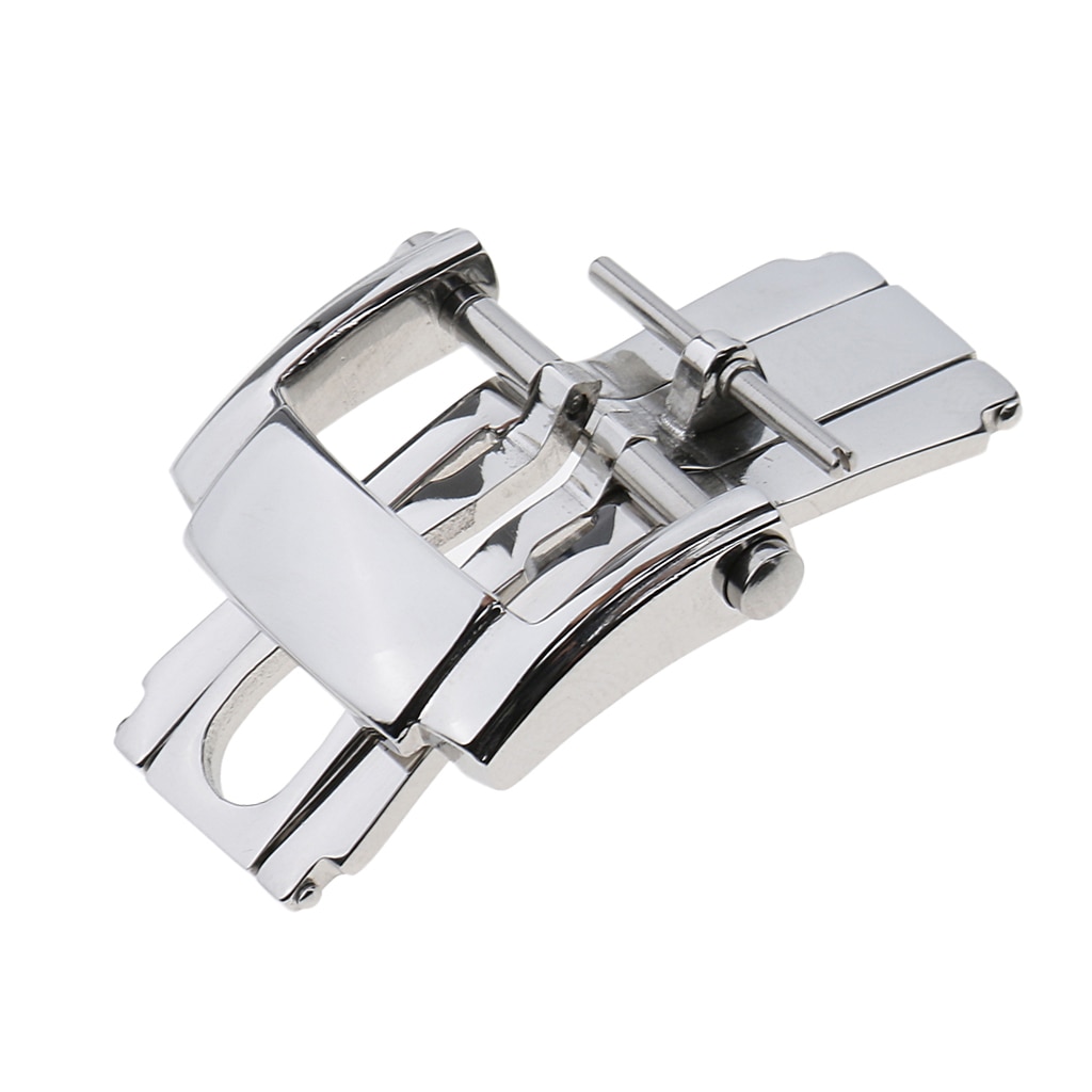 Spenne for utplassering av sommerfugl i rustfritt stål for klokke acc metallklokkerem 16mm 18mm 20mm 22mm klokkerem