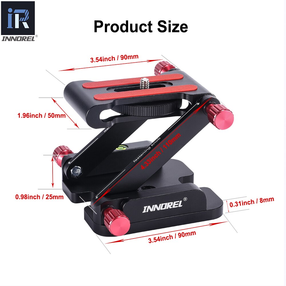 INNOREL ZH7 Portable Z-Type Camera Folding Tripod Pan Tilt Head dslr rail &amp; Desktop Stand Holder