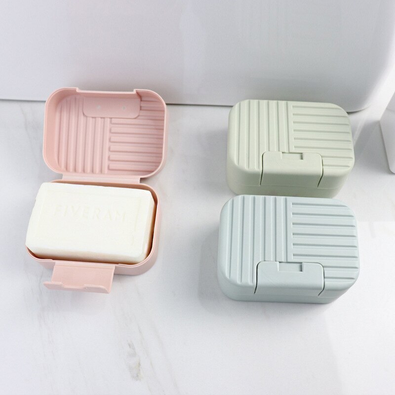 Lock soap box bathroom soap holder sealed soap travel box with lid