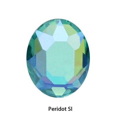 8x10mm Oval Nail Art Decorations Crystals Strass Flat Back Stones Rhinestones Applique Color Stone for Craft Dress Gymnastic Clo: Peridot SI