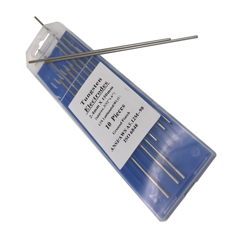 TIG-electrodos de tungsteno para soldar, varillas de soldadura de electrodos de tungsteno WL15 lantanated 1.5%, 1,6 MM x 150MM, 1 bolsa de 10 Uds.