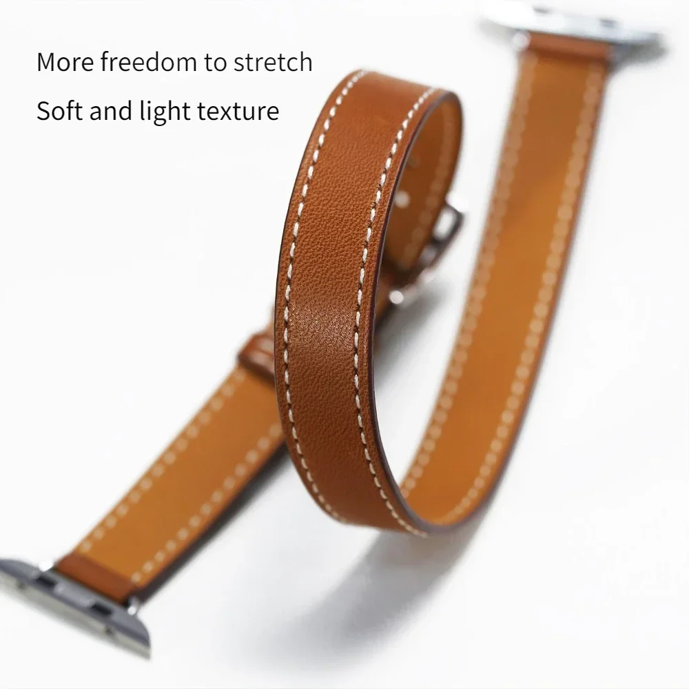 Bracelet en cuir pour Bracelet de montre Apple 10 42MM 46mm 9 8 7 41 45mm 6 SE 5 4 40 44mm Correa pour Bracelet IWatch Series10 Ultra 2 49mm