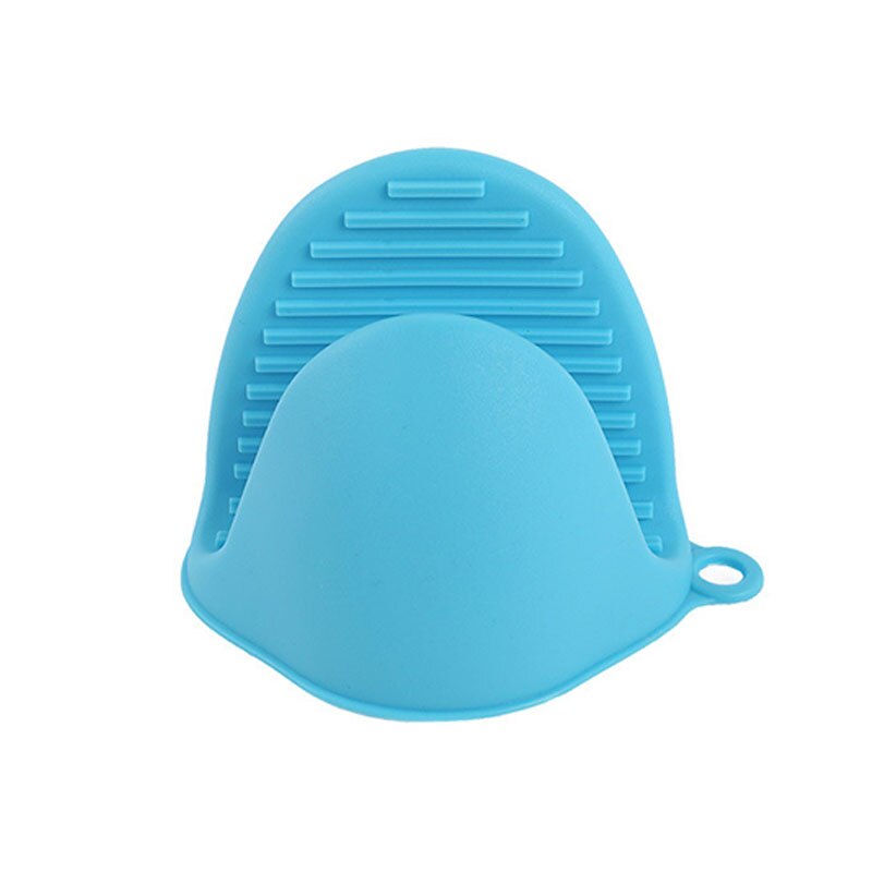 1pc de herramientas de silicona para repostería tomar sujeción térmica horno microondas de cocina guantes horno barbacoa guantes bandeja olla Clip: Azul