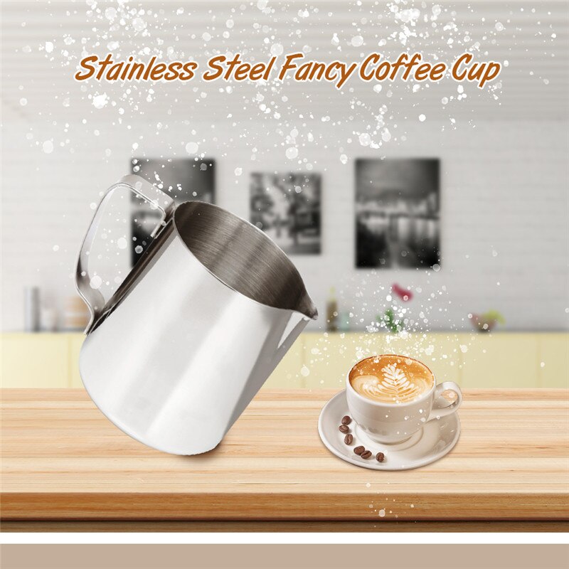 Stainless Steel Metal Beak Milk Foam Fancy Coffee Cup 350CC Coffee Mugs Water Bottle Cup No Insulation Effect Frothing Pitchers