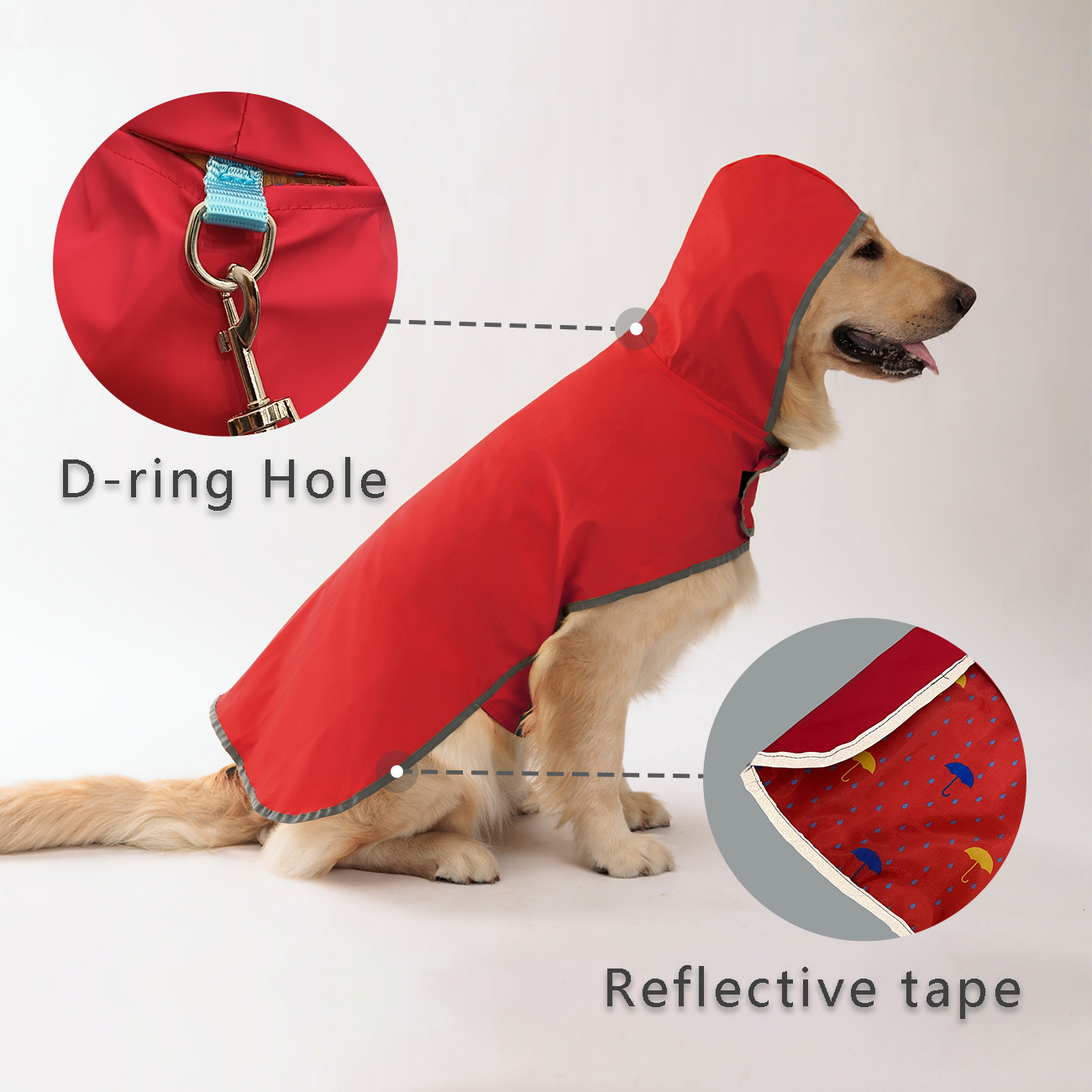 ¡Manta tu cachorro seco y : impermeable amarillo de doble capa con uso bidireccional!