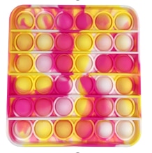 Rainbow Push Bubble Pops Fidget Sensory Toys for Autisim Anti-stress Game Stress Relief Squishy Pops It Fidget Toys E-J-K-L-M-JJ: JJ