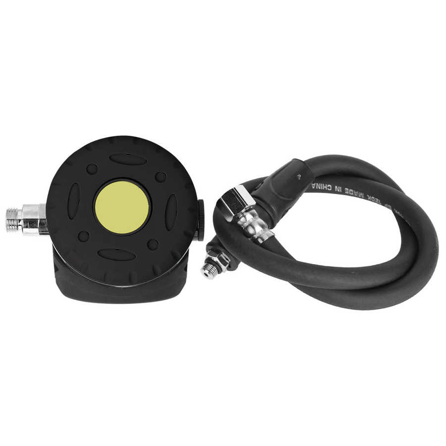 Duiken Ademhalingsautomaat Professionele 2nd Podium Regulator Ademhaling Klep Heads Medium Druk Buis Draagbare Duiken Accessoires: Black