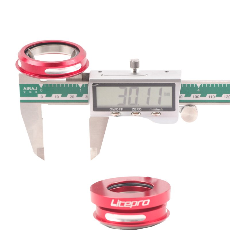 Litepro Folding Bike Headset, Aluminum Alloy Solid 44mm Internal Sealed Bicycle Bearing Headset Accessory Ultra-ligh Headsets