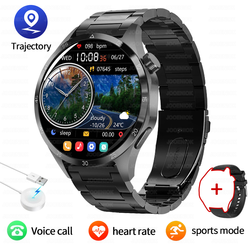 Dla HUAWEI GT4 sprytny zegarek mężczyźni 1,43-calowy ekran HD Tętno zdatność tor Bluetooth połączenie IP68 Wodoodporny sportowy smartwatch męnarty: zielony