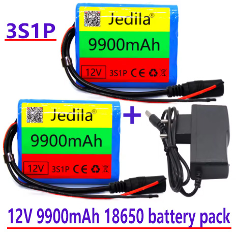 .12V.9900 mAh.3S1P.Batterie Au Lithium.18650.Batterie Au Lithium Pack Schutz vor wiederaufladbar.1A Ladegerät.