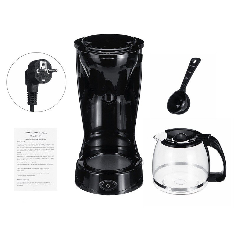5-Cup Drip Coffee Machine Plus Water System Coffee Maker, Black