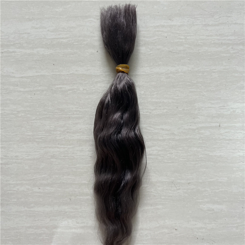 Mohair-Peluca de muñecas Reborn, pelo con té dorado claro, marrón, para bricolaje, fácil de lavar y de raíz: Violeta