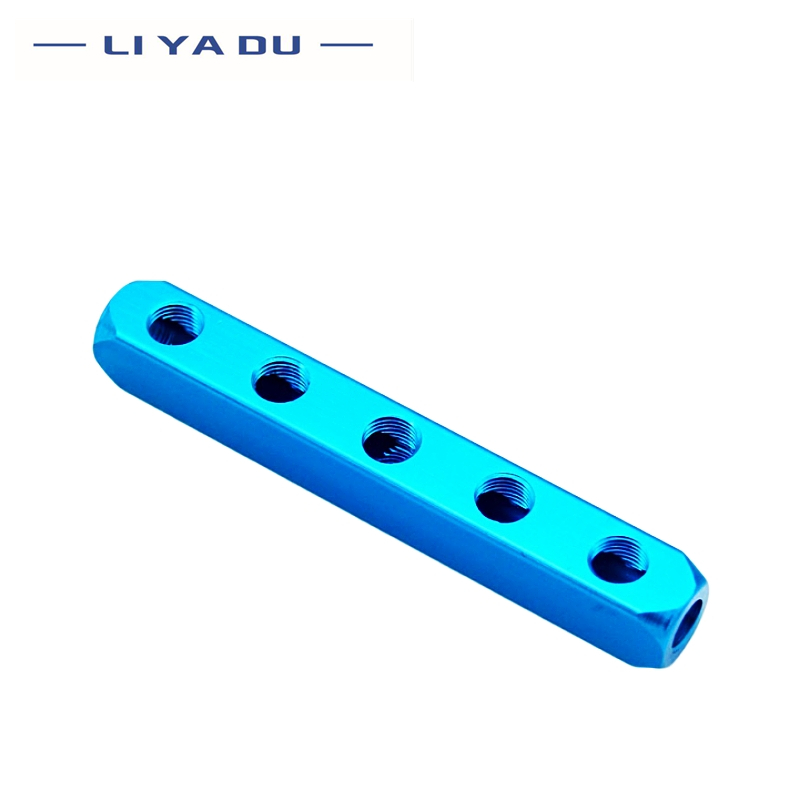 Divisor de colector neumático versátil, rosca 1/4 PT, con conectores rápidos y múltiples puertos para una distribución eficiente del aire