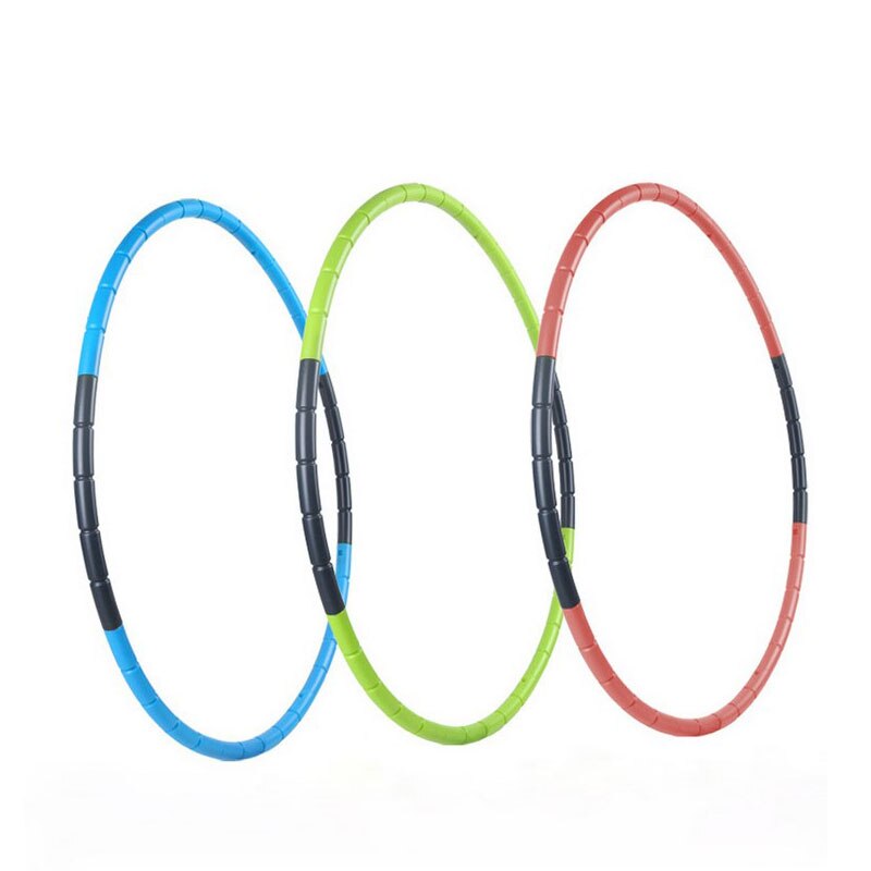 8 Parts Hoop Fitness Detachable Weighted Fitness Install Massage Exercise Bodybuilding Thin Waist Hoop Workout Slimming 80CM