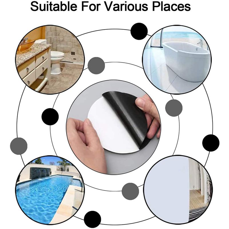 Bad Antislip Stickers, Antislip Douche Strips Douche Vloer Antislip Stickers Veiligheid Douche Loopvlakken (Black-30PCS)