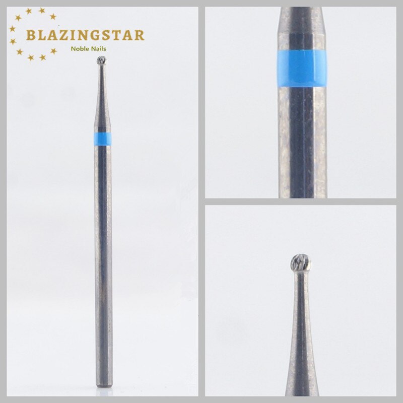 Bolvormige bit kruiskop zilver snelst verwijderen eelt voet hardmetalen bits accessoires nagelfrezen pedicure nagelboortjes
