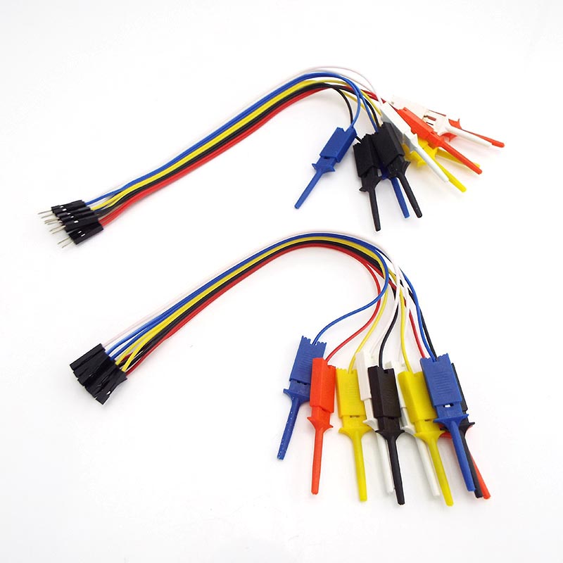 25cm 10PIN Hook Clip Line Kit Logic Analyzer Cable Gripper Probe Test lead For Arduino Raspberry Pi Connection Alligator Clip