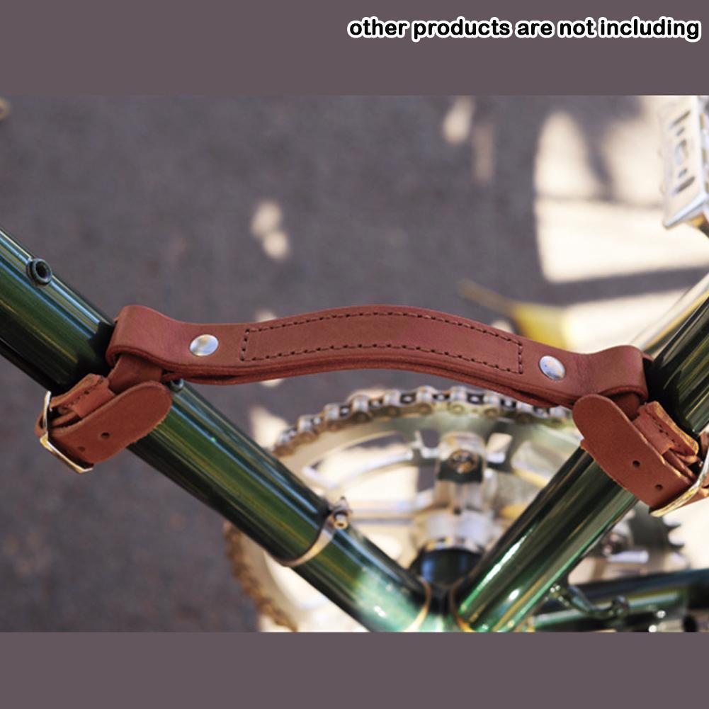 Vouwfiets Frame Handvat Fiets Handvat Band Lederen Gereedschap Fietsen Stuur Strap Frame Bescherming Riem Riem Fiets F2A7