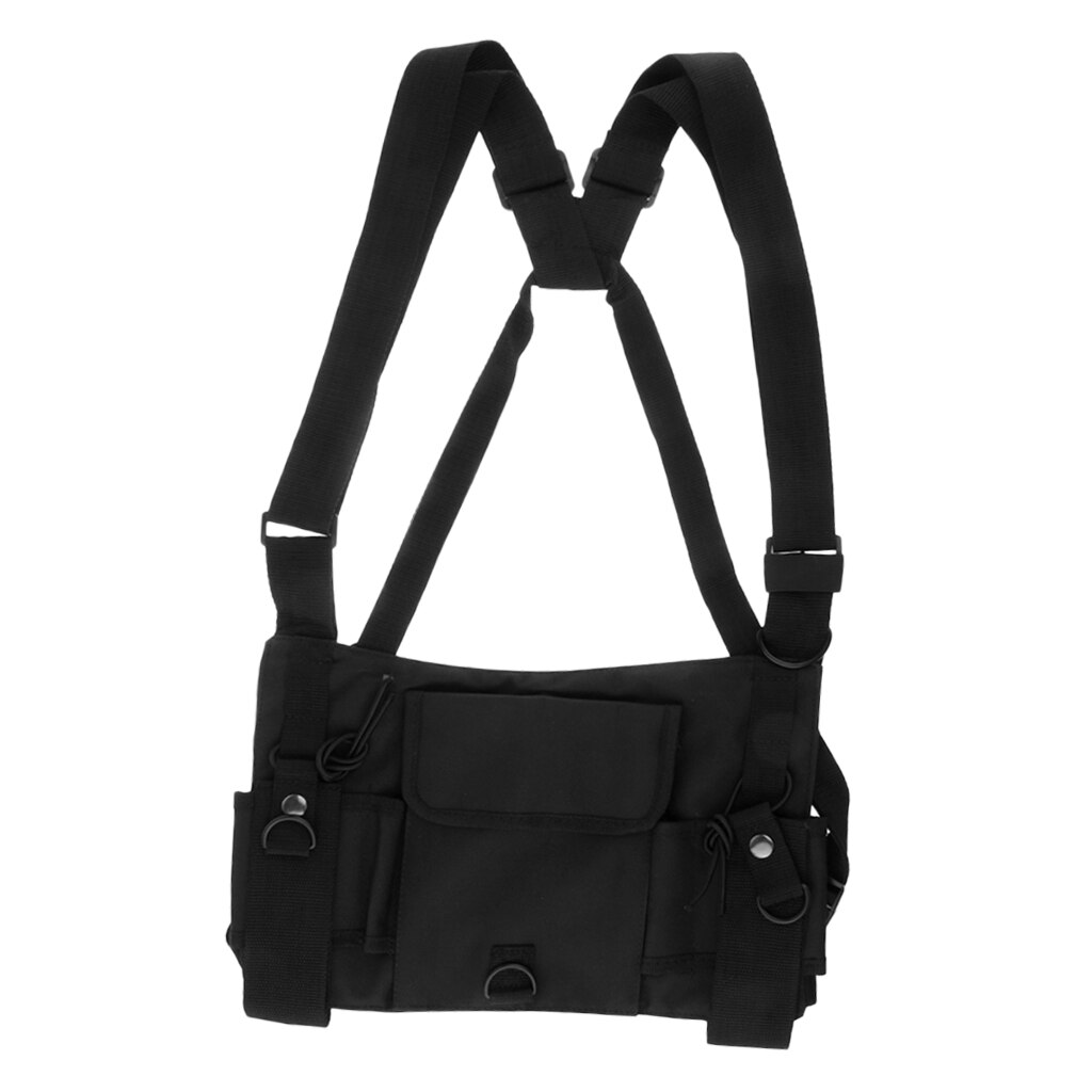 Universal Radio Harness Chest Rig Bag Pocket Pack Holster Vest Adjustable fit all