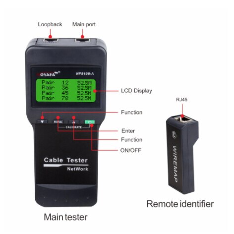 Noyafa NF-8108A Cat.5E/ 6E UTP STP Network Cable Tester Check Wiring Error 5E 6E Wire Test