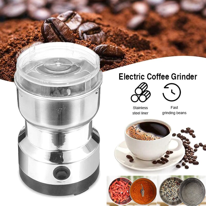 Molinillo Eléctrico para especias, frutos secos, granos de café, con acero inoxidable, para el hogar, cocina, TUE88
