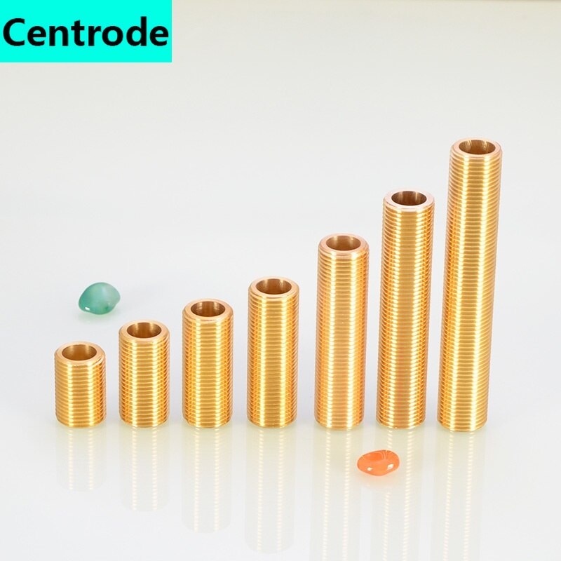 Pipes 1/2 Inch Through-wire Pipe Joint Full Copper Double Outer Wire 3/4/5/6 /12cm Outer Wire Extension Tube