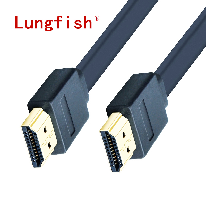 Lungfish Platte Hdmi Kabel Vergulde Plug Hdmi 2.0 4K 1080P 3D 0.3M 1M 1.5M 2M 3M 5M 7.5M 10M 15M Voor Hd Tv Laptop PS3 Computer